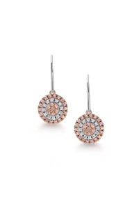 Blush Pink Argyle Diamond Drop Earrings